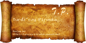 Turóczy Piroska névjegykártya