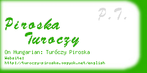 piroska turoczy business card