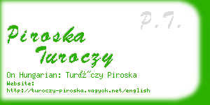 piroska turoczy business card